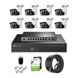 TP-Link VIGI C330 3MP Full Colour Outdoor Network IP Combo Kit with 8 Channel NVR, 8 Cameras, 10 Port POE Switch, 2TB HDD, D-LINK 100M LAN Cable-picture-48