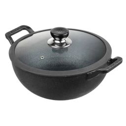 Vinod 4.3 Litre Cast Iron Induction Friendly Kadhai with Lid, LCIDK26 (Pack of 5)-12