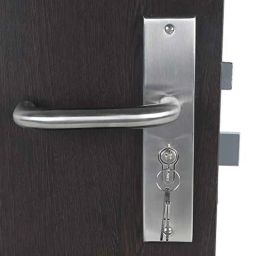 Homexpert MG1103-CYS-BSK 8 inch 60mm Stainless Steel Silver Cylindrical Plate Both Side Key Mortise Door Lock Set-image-36
