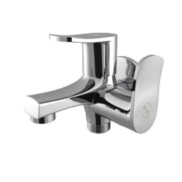 RN Image 15mm Brass Chrome 2 Way Bathroom Tap with Wall Flange, RNIMB20016-18