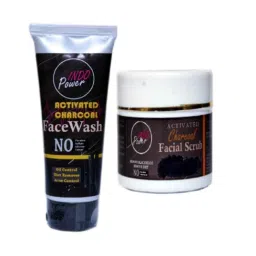 Indopower DD201 100g Activated Charcoal Facewash with 100g Activated Charcoal Facial Scrub Combo Pack-16