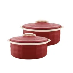 Trueware Regal 2 Pcs Maroon Mirror Finish Casserole Set, Capacity: 1000 ml &a; 1000 ml-picture-33