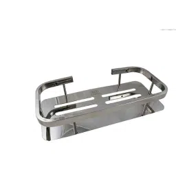 Elegant Casa Silver Stainless Steel 304 Chrome Caddy Basket for Bathroom, Kitchen &a; Storage Organiser-picture-2