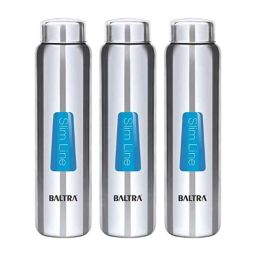 Baltra Relax 1000ml Stainless Steel Silver Single Walled Water Bottle, BSL294 (Pack Of 4 )-picture-25