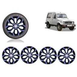 Auto Pearl 4 Pcs 15 inch Violet &a; Black ABS Press Type Hubcap Wheel Cover Set with Retention Ring for Maruti Suzuki GypsyKing-image-15