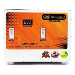 MuscleGrid Beast 15kVA (130-280V) Heavy Duty Copper Wired 12000W Electricity Bill Reducer Mainline Voltage Stabilizer for Home-image-78