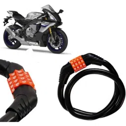 Auto Pearl Black &a; Orange 4 Digit Anti-Theft Combination Number Lock for YZF R1 M BS6-picture-30