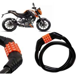 Auto Pearl Black &a; Orange 4 Digit Anti-Theft Combination Number Lock for 200 Duke-picture-45