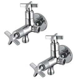 Natraj Carol CR 3119A Chrome Finish Brass 2-in-1 Angle Cock (Pack of 2)-1