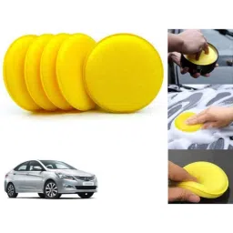 Auto Pearl Polyurethane Beige Washing &a; Waxing Polish Foam Sponge for Verna 4S 2015-2016 (Pack of 5)-picture-6