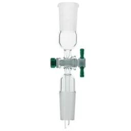 ABGIL B-40 Borosilicate 3.3 Glass Vacuum Flow Control Adapter with PTFE Stopcock &a; Two Way Joints, ABG335-7