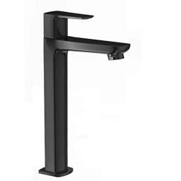 Aquieen Brass PVD Black Extended Body Tall Pillar Cock Cold Basin Tap-picture-22
