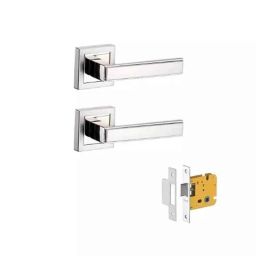 Dorset Kaira 10 inch Silver Chrome Finish Zinc Door Handle Lock Set, MLKAIWRSC (Pack of 2)-image-51