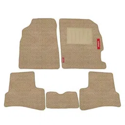 Elegant Popcorn 5 Pcs Polypropylene Beige 2D Car Floor Mat Set for Honda Brio-picture-13