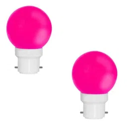Fybros Nuit 0.5W Polycarbonate Pink Round LED Bulb, FLS5447B (Pack of 2)-26