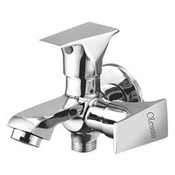 Oleanna GL-15B2IN1BC Global Brass Silver Chrome Finish 2 in 1 Bib Cock with Wall Flange-44