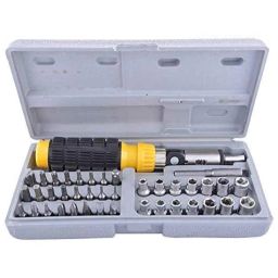 ATHRZ Powerful Drill Machine, 41 Pcs Toolkit Screwdriver &a; 13 Pcs Drill Bit Set with Snap Grip, DRL13B41PSNP image 3