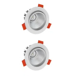 Fybros Pace 10W Aluminium Warm White Round LED COB Down Light, FLS5763B (Pack of 2)-picture-24