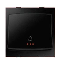 Anchor Ziva 6A 2 Module Black Bell Push Switch with Indicator, 68066B (Pack of 10)-image-2