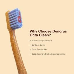 Dencrus Octa Clean Bamboo Brown Ultra Soft Bristles Toothbrush with Octagonal Handle, DENOCT3 (Pack of 3) image 4