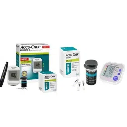 Dr. Morepen BP-02 Blood Pressure Monitor &a; Accu-Chek Instant S Meter Glucometer with 60 Test Strips-46