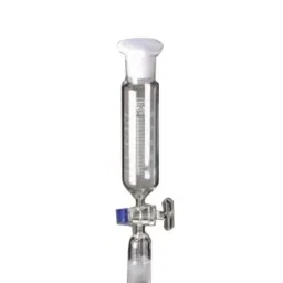 Glassco 100ml Boro 3.3 Glass Graduated Cylindrical Dropping Funnel with Glass Stopcock, 165.210.03-13