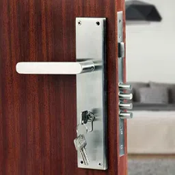Saze 10 inch Stainless Steel Matt Finish Cylindrical Plate 4 Bullet Pin One Side Key Mortise Door Lock Handle Set with 3 Computer Keys, Mg304-image-95