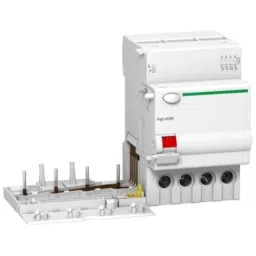 Schneider Electric Acti9 Vigi xC60 25A AC 300mA Four Pole Earth Leakage Add On Block, A9N26597-40