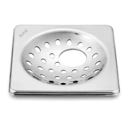 Ruhe 6x6 inch Stainless Steel Glossy Finish One Square Collar Floor Drain with Hole, 16-0509-32-picture-32