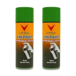 Vinsa 440ml Gloss Green Quick Drying Spray Paint for Metal, Wooden Furniture, Plastic, Walls, Cars &a; Bikes (Pack of 2)-picture-34