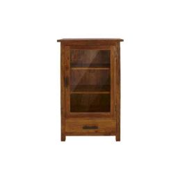 The Attic 60x28x110cm Sheesham Wood Honey Mini Glazed Bookcase, KL-436-16