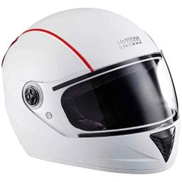 Studds Professional Plastic White with Red Strip Full Face Helmet, SHP, Size: M-picture-39