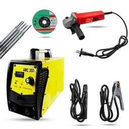 Hillgrove ARC300 300A IGBT MMA Inverter Welding Machine &a; 850W Angle Grinder Combo, HGCM976-24