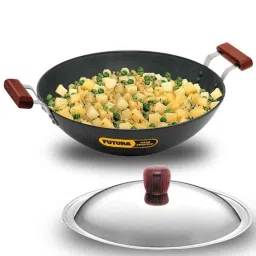Hawkins Futura 5 Litre 33cm Hard Anodized Flat Bottom Deep Fry Pan with Lid, AD 50S (Pack of 2)-picture-26