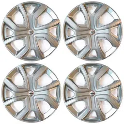Prigan 4 Pcs 14 inch Polypropylene Silver &a; Black Wheel Cover Set for TATA Indigo, Altroz-Silver-14-Indigo-picture-33