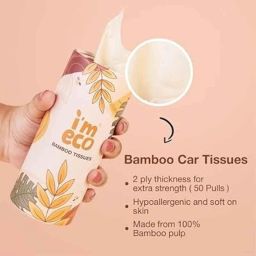 Im Eco 2 Ply 50 Pulls Bamboo Soft Facial &a; Car Tissue, IMEBCT4 (Pack of 4) image 2