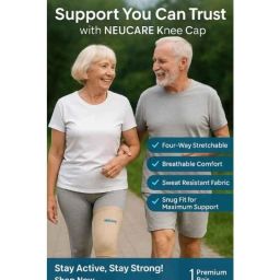 Neucare Cotton Beige Premium Knee Cap Support, Size: L image 5
