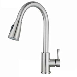 Aquieen Stainless Steel 304 Pull Out Kitchen Sink Mixer with Connecting Hoses-picture-30