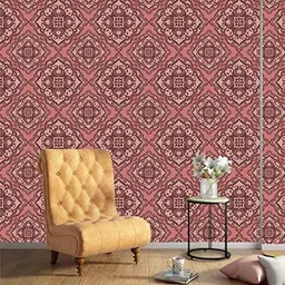 Asian Paints S106XU37A15 EzyCR8 45x300cm Paper Pink Victorian Ornament Water Resistant Self Adhesive Wallpaper, HPCA24355-picture-3