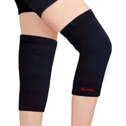 Dr Ortho Lycra Cotton Black Knee Cap, DSDRKNEECAPBXL, Size: XL-1