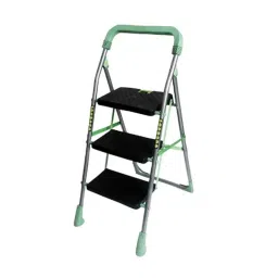 Inaithiram SL3SPR 150kg 3 Step CRC Parrot Green Powder Coated Foldable Step Ladder with Anti Slip &a; Safety Clutch Lock-image-36