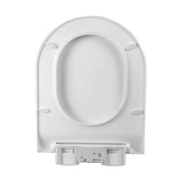 Elegant Casa 368 46x35cm Polypropylene Soft-Closing D-Shape White Commode Seat Cover-picture-38