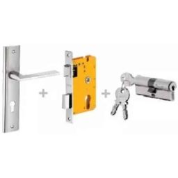 Dorset ML Series Ceto 70mm Stainless Steel Silver Chrome Finish Door Handle Lock Set with Both Side Key Cylinder, ML CO (Pack of 3)-picture-42