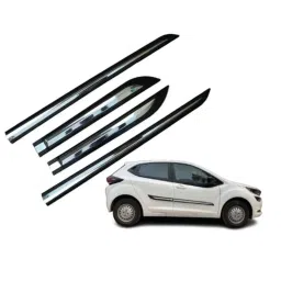 SureStrive 4 Pcs Black &a; Silver Side Door Car Beading Set for Tata Altroz All Model-45