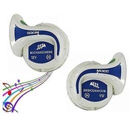 Kozdiko 2 Pcs Bike 18 in 1 Digital Tone Magic Horn Set for Suzuki Swish-30