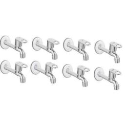IRIS MAX Brass Chrome Finish Long Body Bib Tap (Pack of 8)-35