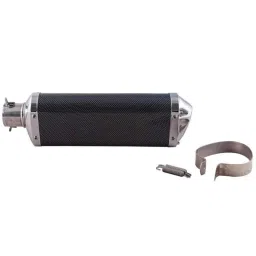 RA Accessories Black Triple Carbon Racing Silencer Exhaust for Bajaj V15-picture-7
