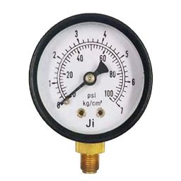 Japsin Instrumentation 0-7kg/cm² Pressure Gauge with Dual Scale 100 PSI, Connection: 1/4 inch, JI-112-31
