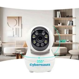 Cybernautt V20 2MP 1920x1080p HD Smart WiFi Camera with White LEDs Motion Detection, Two Way Audio &a; Free 64GB Memory Card image 3