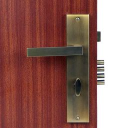 Handle Waala LB-301 10 inch 60mm Stainless Steel Antique Brass Finish One Side Key Heavy Duty Mortise Door Lock Set-image-95